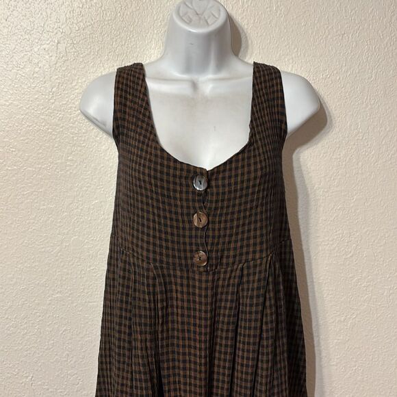 Vintage Kathryn Deene Check Sleeveless Midi Dress Size 18/20 - Picture 3 of 5